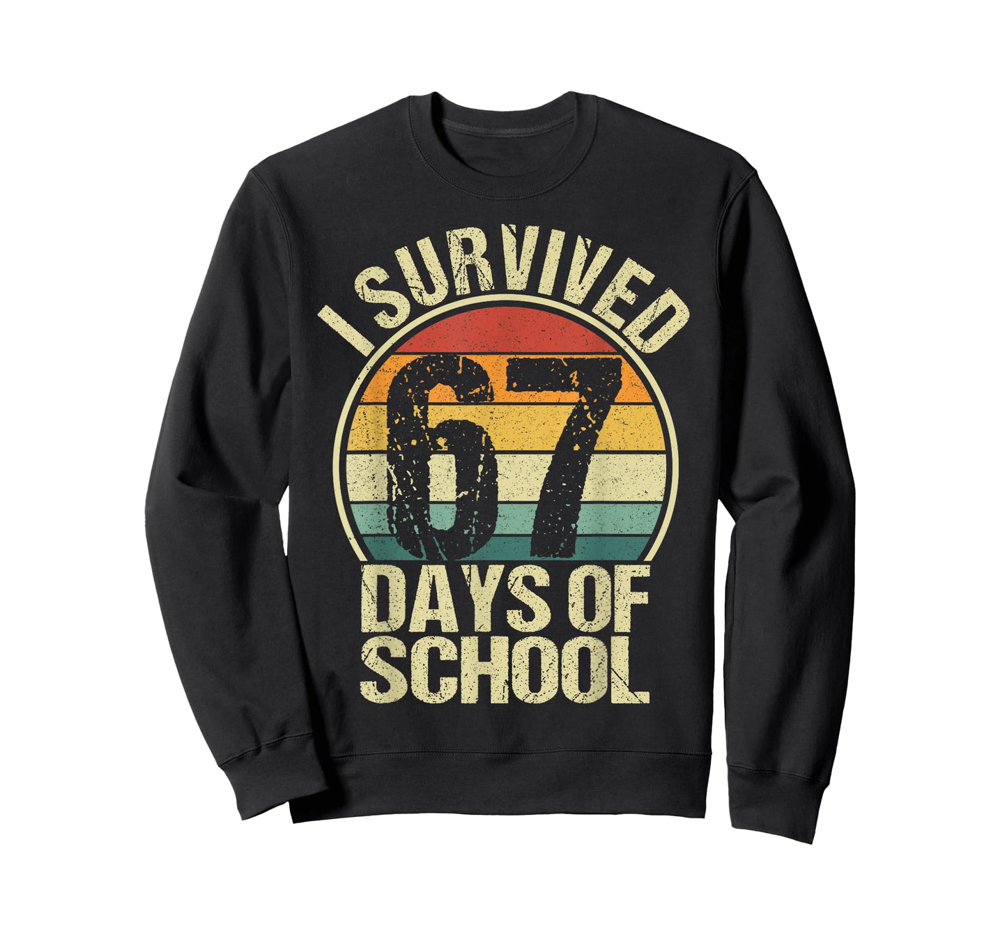 Funny Vintage I Survived 67 Days of School Teachers Students T-Shirt