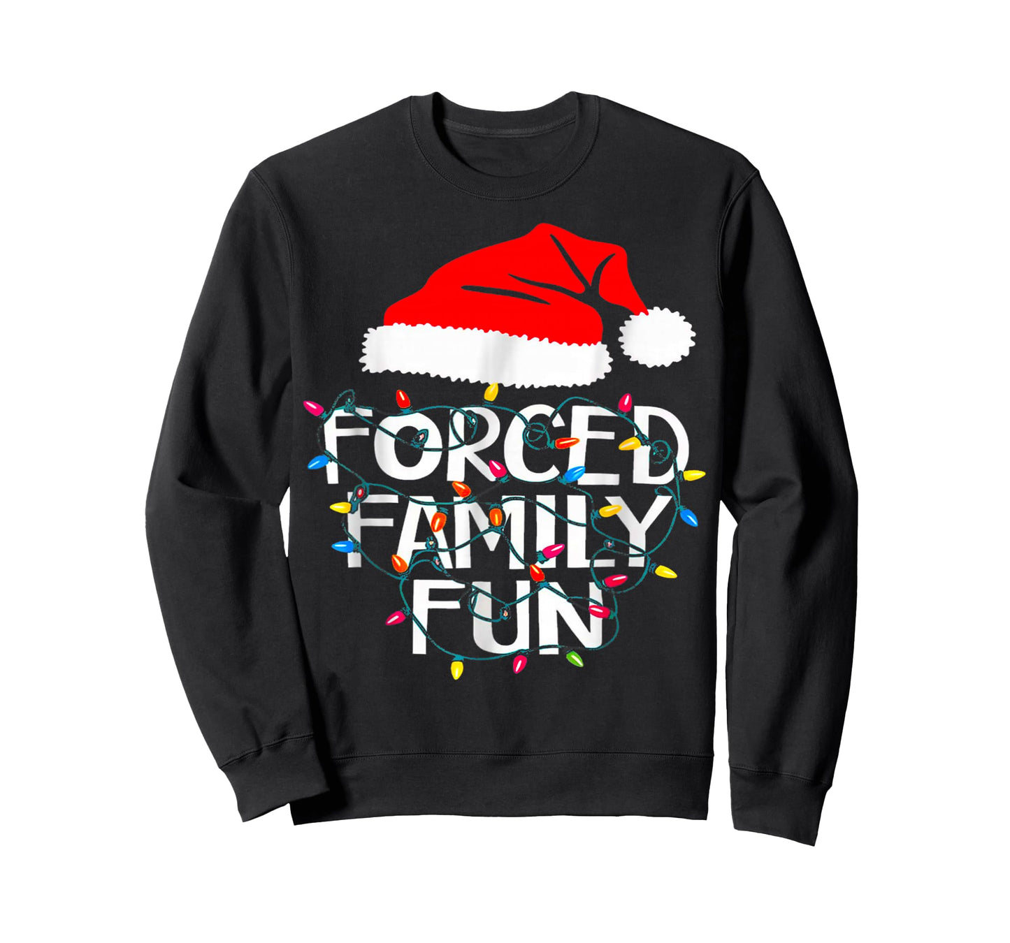 Forced Family Fun Sarcastic Christmas Funny T-Shirt