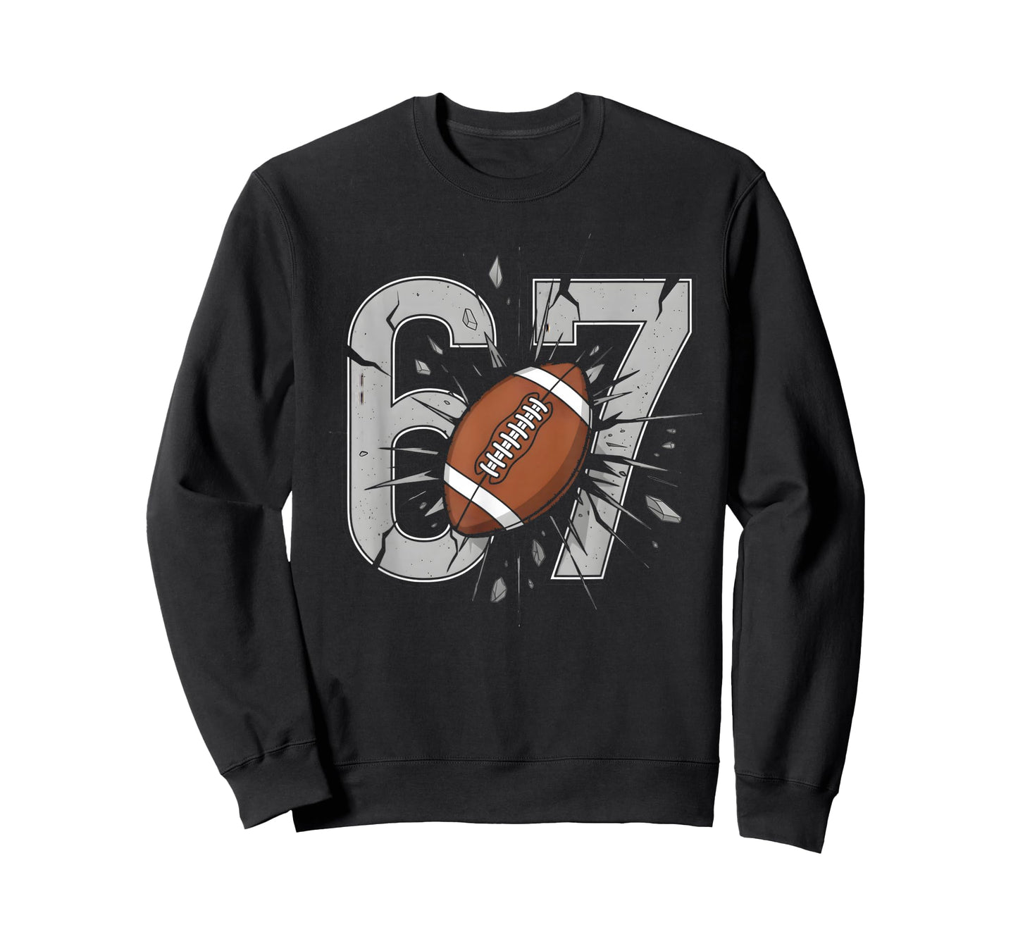 67 Football Six Seven 6 7 Meme Playful Fball Fans Funny T-Shirt