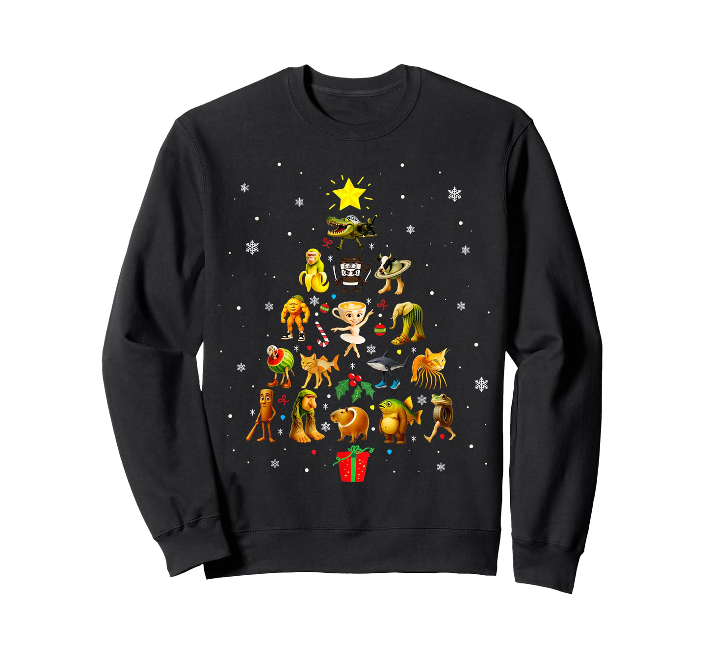 Italian Brainrot Meme Christmas Tree Brain Rot Xmas Holiday T-Shirt