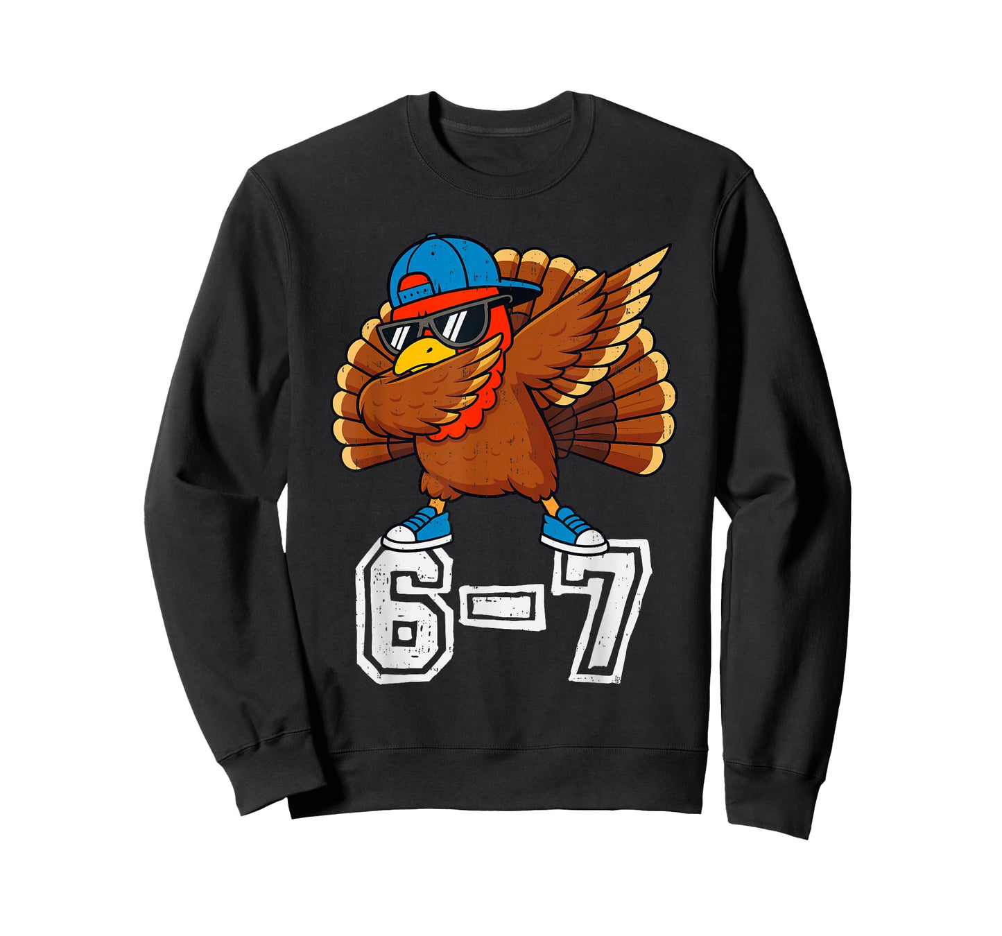 6 7 Six Seven Dabbing Turkey Gen Z Alpha Meme Slang Boy Kids T-Shirt