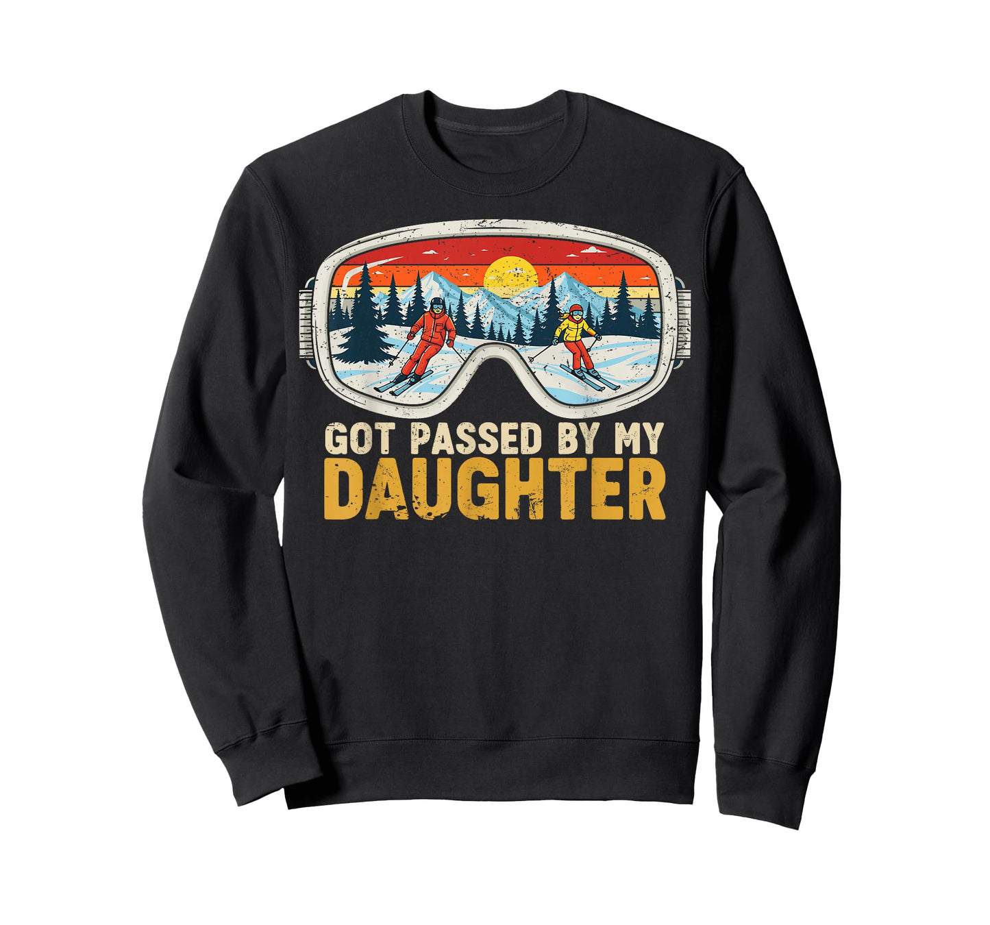 Got Passed by My Daughter Funny Family Skiing T-Shirt