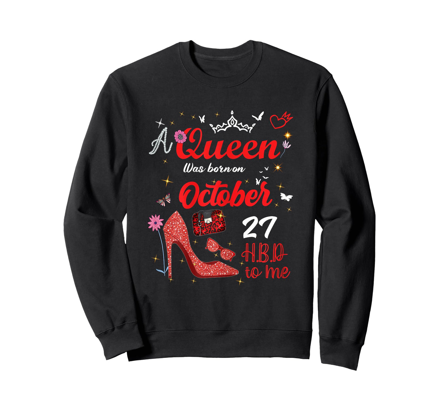 October 27 Birthday This Queen was Born on October 27th T-Shirt