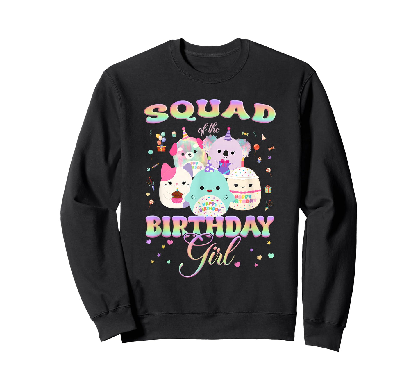 Birthday Family Squish Squad Squad of The Birthday Girl T-Shirt