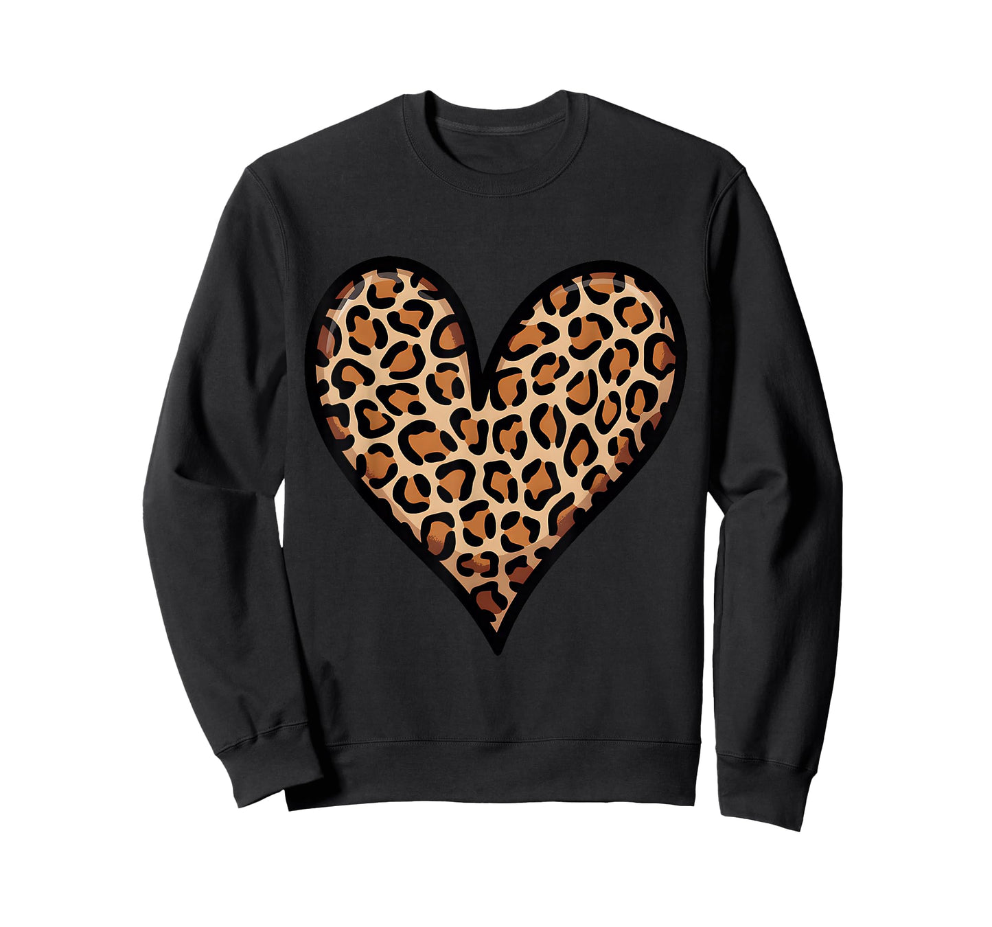 Love Cheetah Leopard Print Heart Valentines for Girls Women T-Shirt