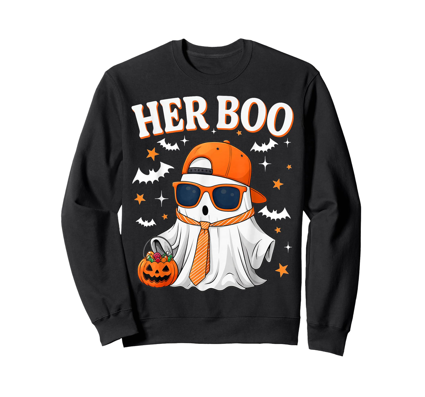 Her Boo & His Boo Funny Matching Halloween Couples T-Shirt
