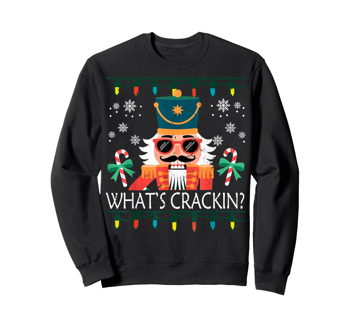 Whats Crackin Nutcracker Christmas Funny Xmas Men Women Kids T-Shirt