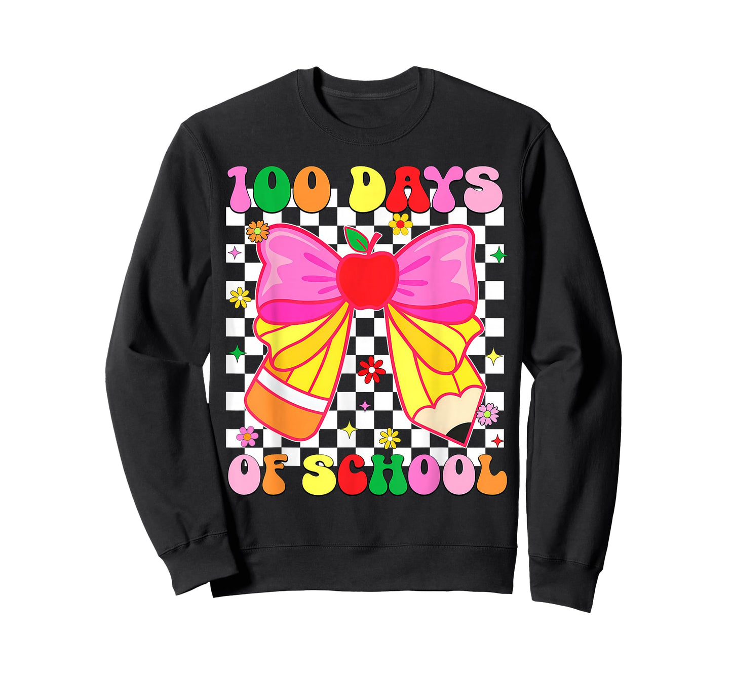 100th Day of School Coquette Bow Pencil 100 Days of School T-Shirt