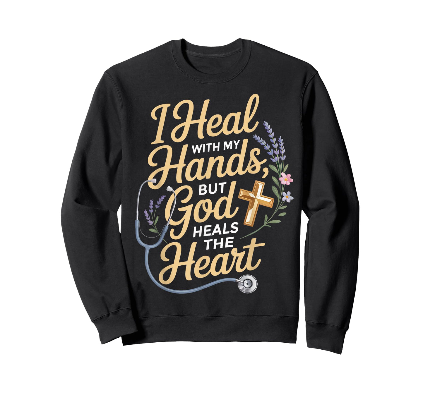 Heal with My Hands Jesus Faith God CNA Christian Nurse T-Shirt