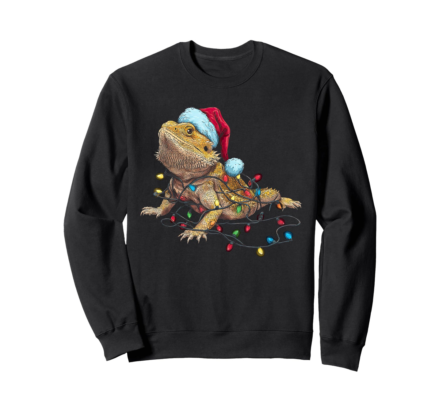 Funny Bearded Dragon Christmas Graphics Animal Lights Lover T-Shirt