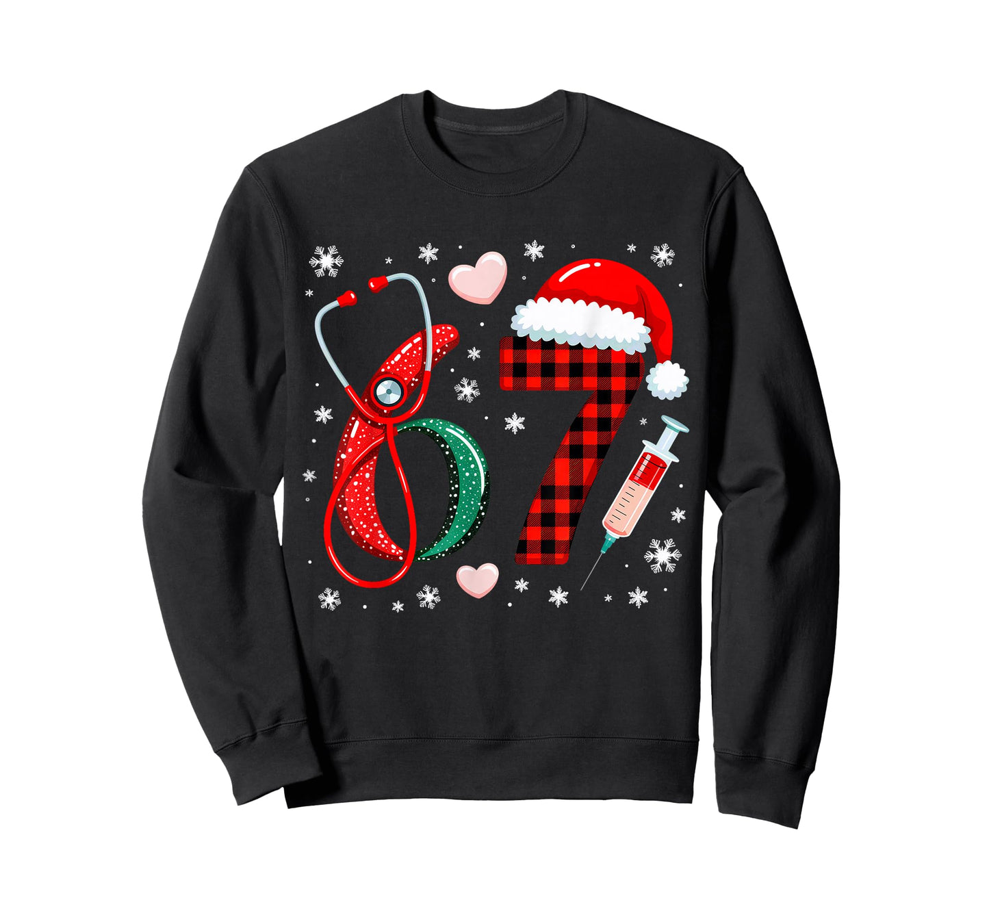 Funny 67 Meme Nurse Six Seven Nursing Festive Christmas T-Shirt