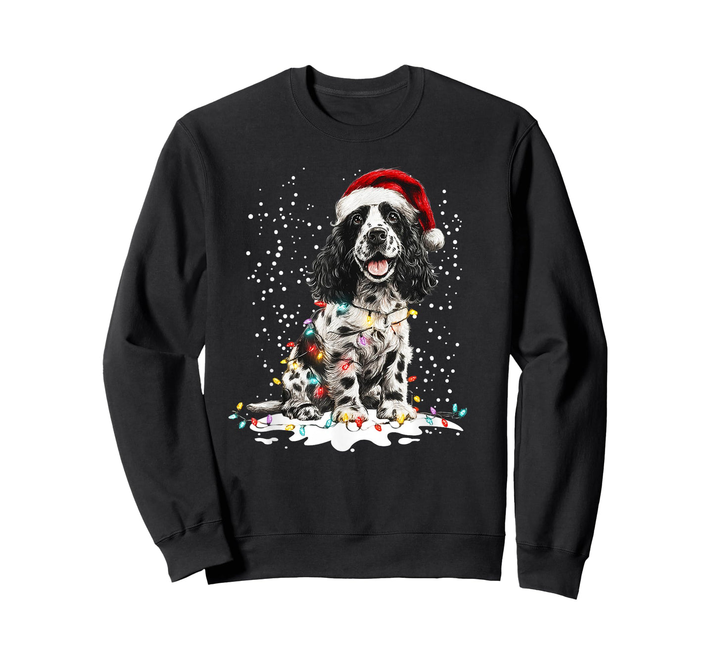Dog Xmas Men Women Favorite Cocker Spaniel Christmas T-Shirt