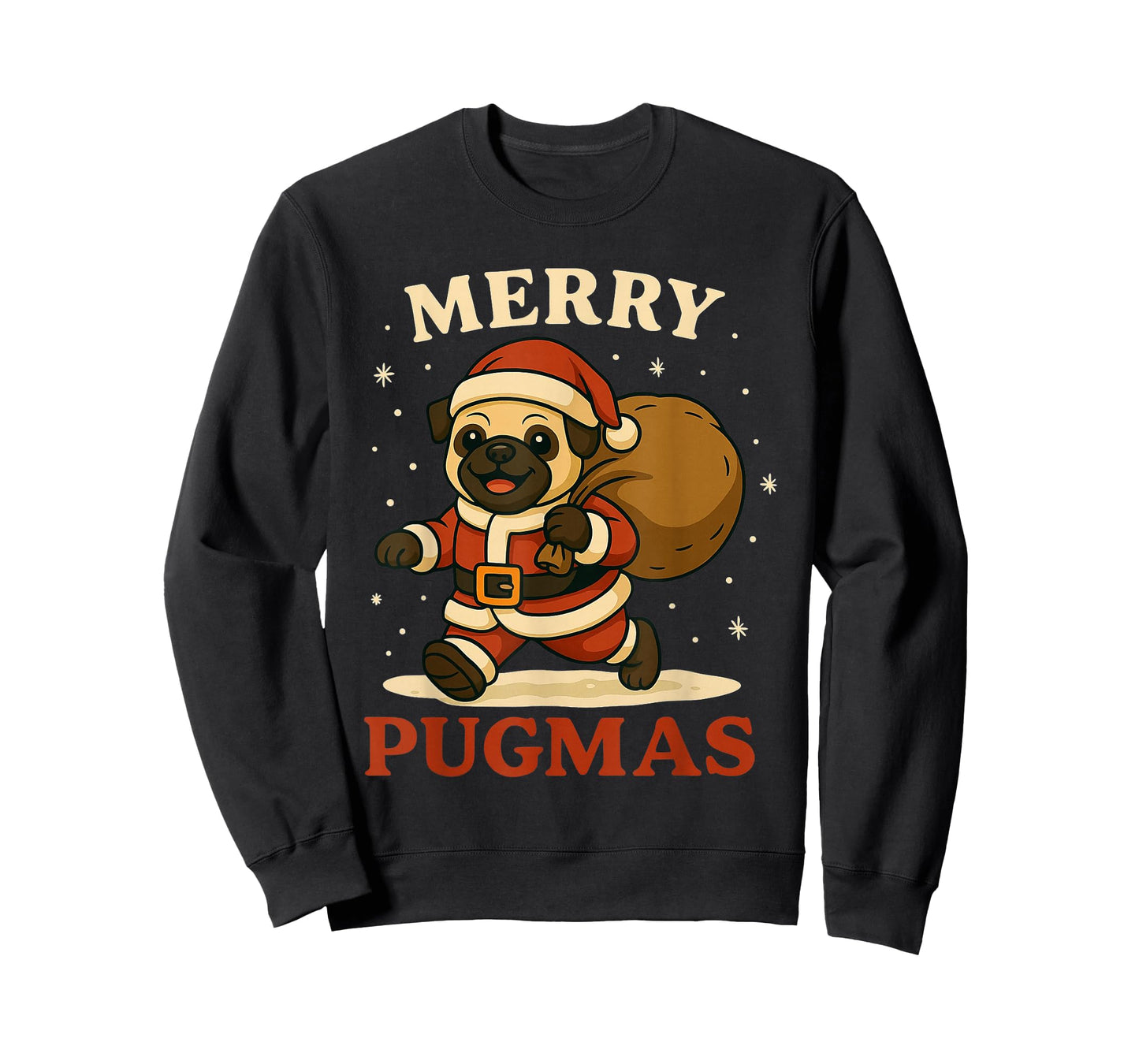 Merry Pugmas Tee Funny Cute Pug Dog Christmas for Snta Pug T-Shirt