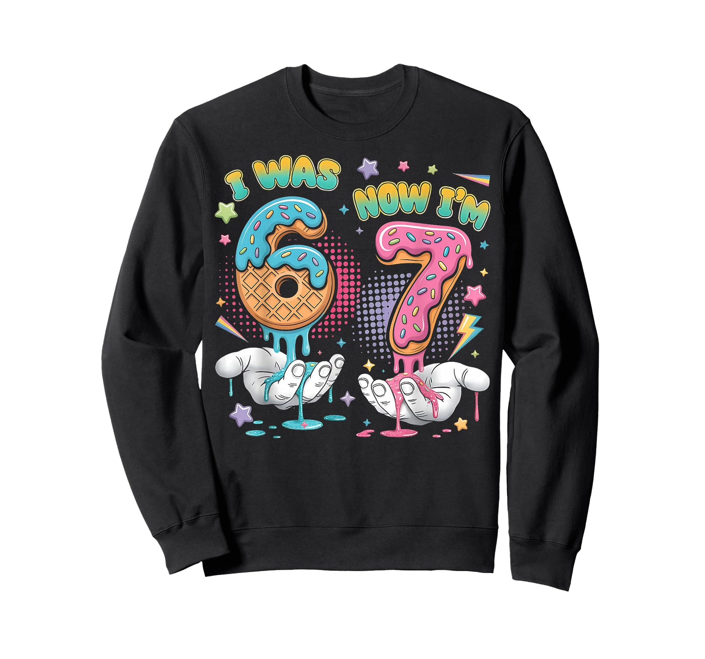 7 Year Old Birthday Funny I was 6 Now I'm 7 Boy Girl Kid T-Shirt