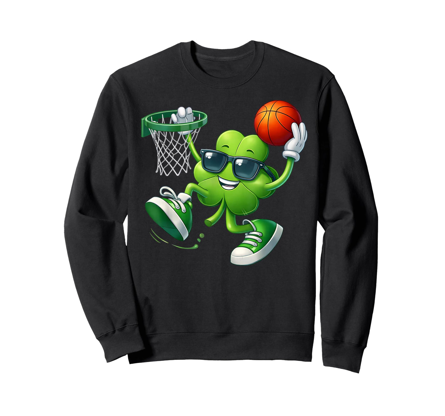 St Patrick Day Basketball Funny Shamrock Boys Kids Toddler T-Shirt