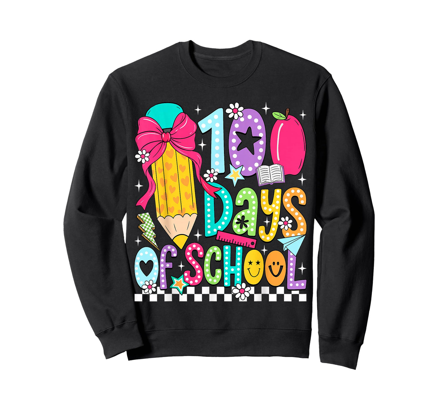 100 Days of School Girls Coquette Bow 100th Day of School T-Shirt