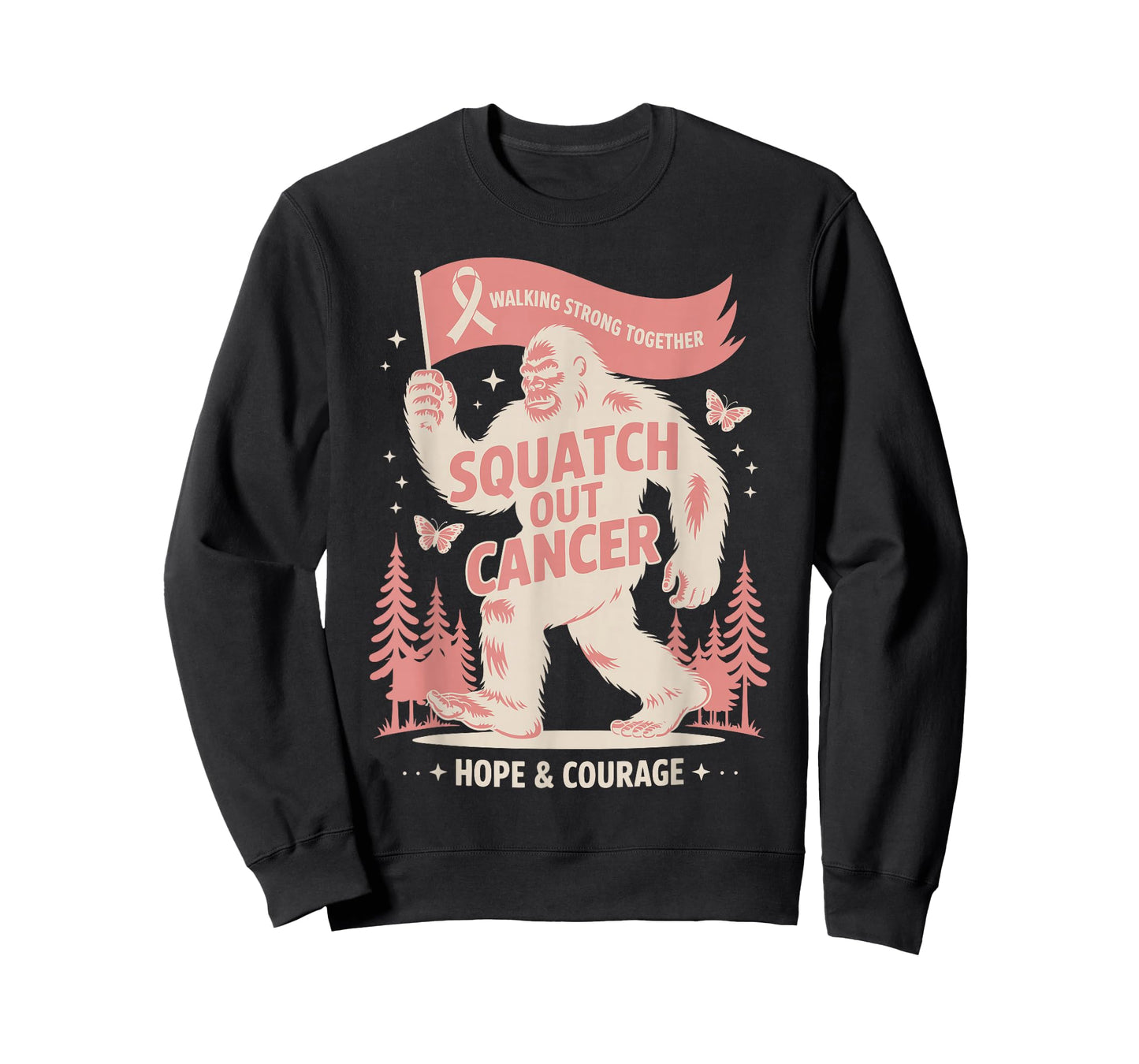 Bigfoot Pink Ribbon Breast Cancer Awareness Month Women Men T-Shirt
