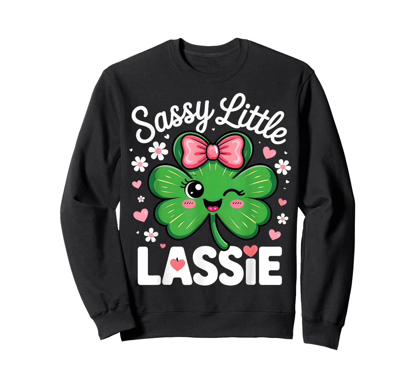 St Patricks Day Sassy Little Lassie Kids Girls Paddy's Day T-Shirt