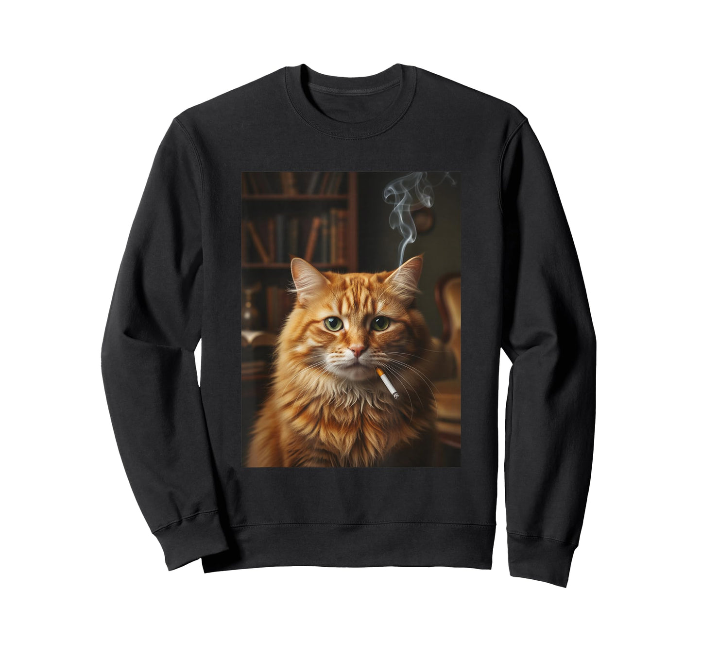 Cool Retro Cat Smoking Cigar Classy Cat Gangster Kitty Meme T-Shirt