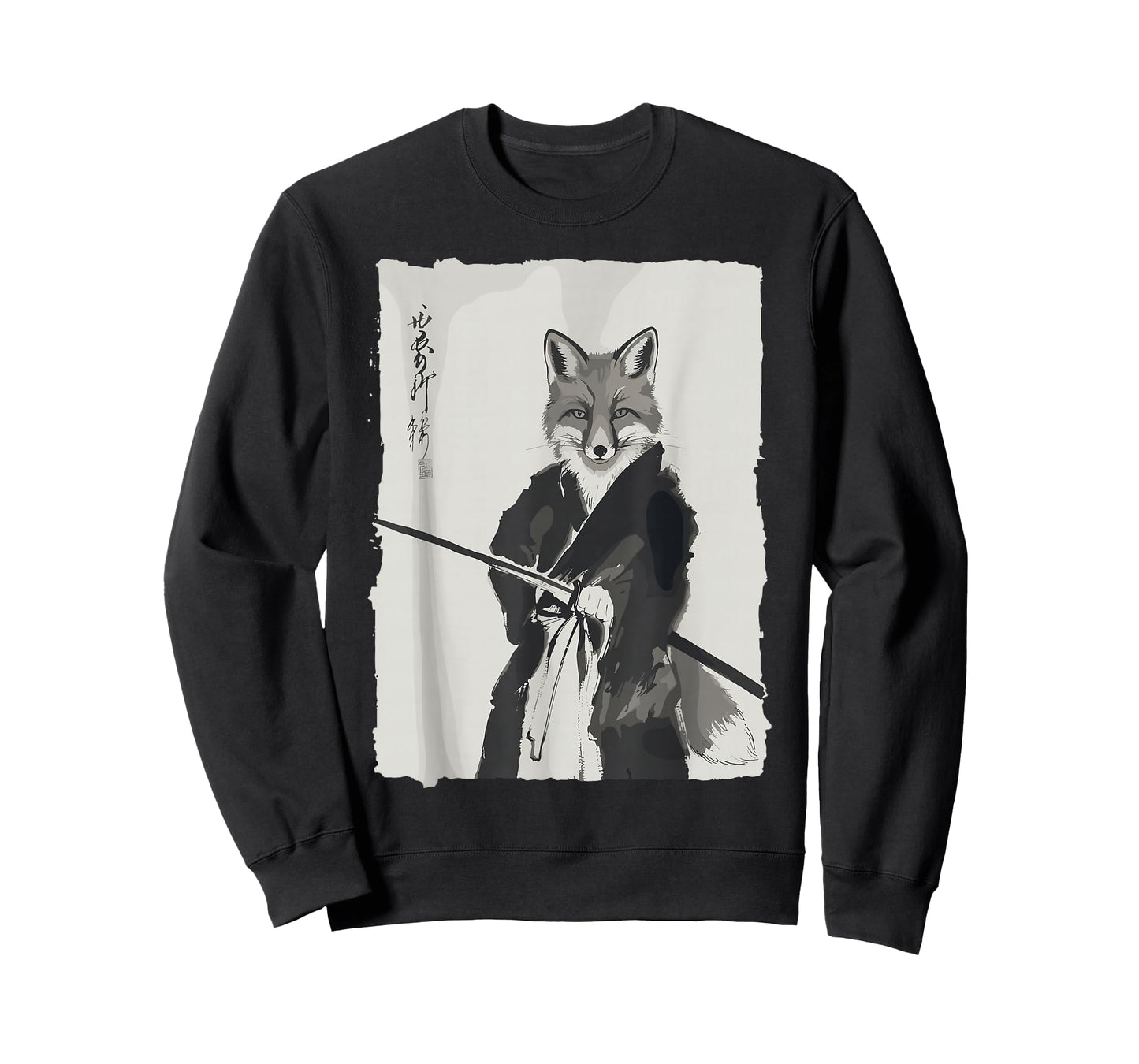 Samurai Fox Shirts for Women Men Vintage Graphic Japanese T-Shirt