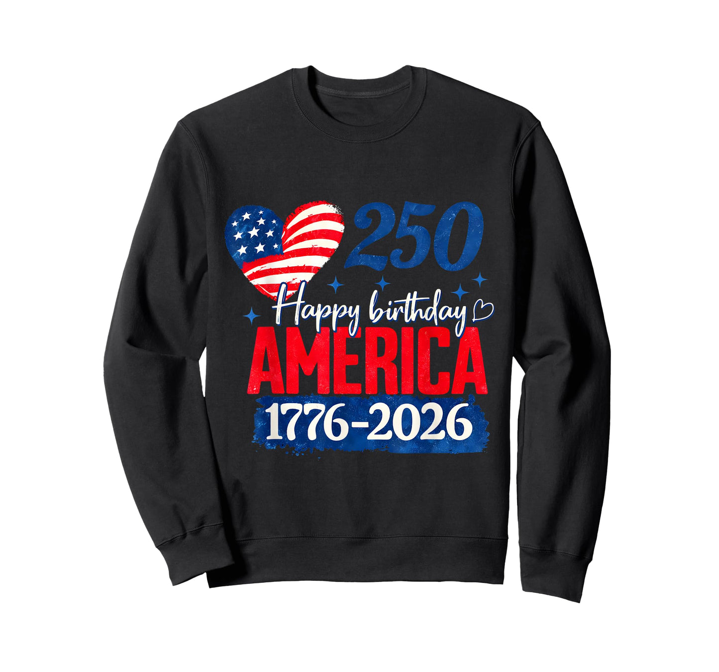 Happy Birthday America 250 Years Patriotic 1776-2026 T-Shirt