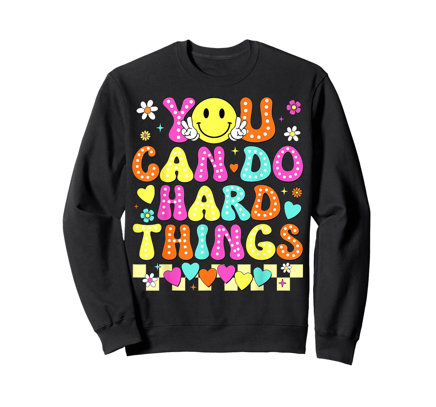 Groovy You Can Do Hard Things Testing Day Teacher Girls Boys T-Shirt