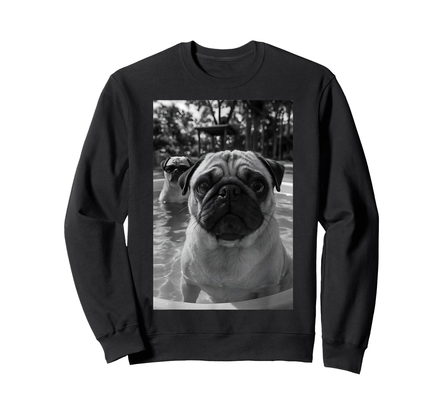Pug Pool Selfie Cute Dog Photography Sunglasses Women Men T-Shirt