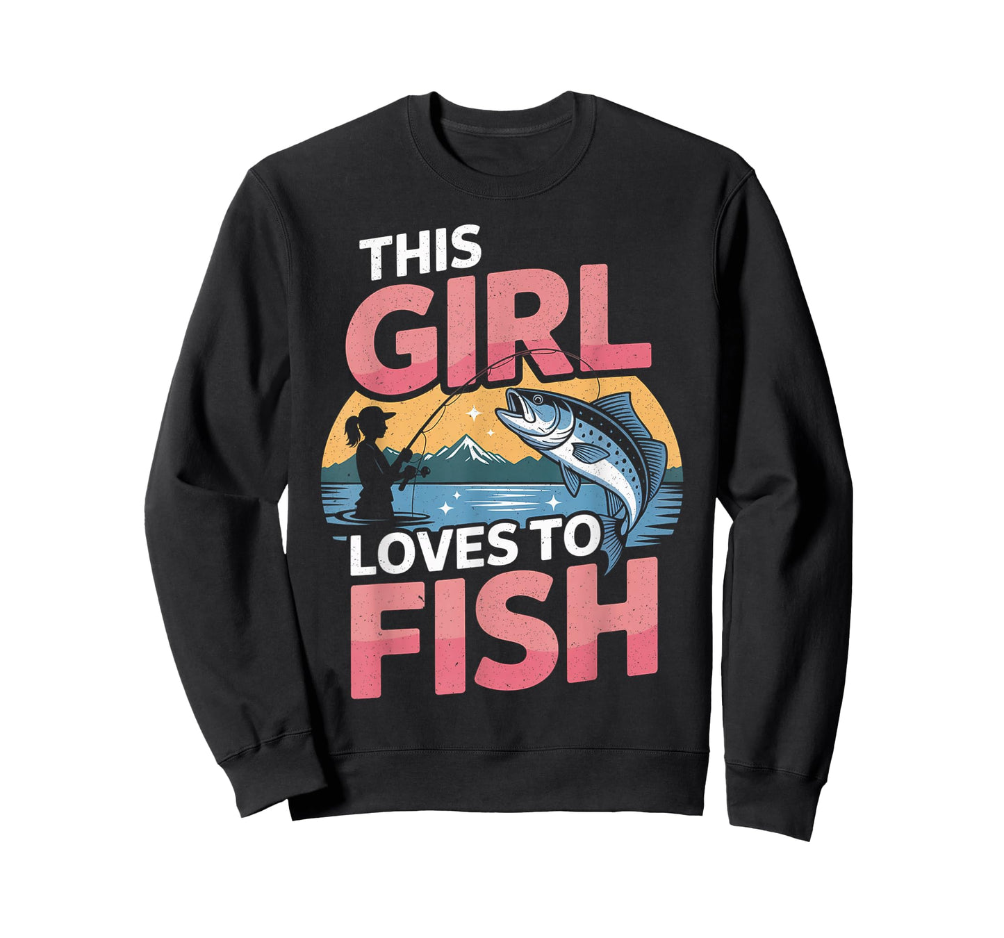 This Girl Loves to Fish Fishing Girls T-Shirt