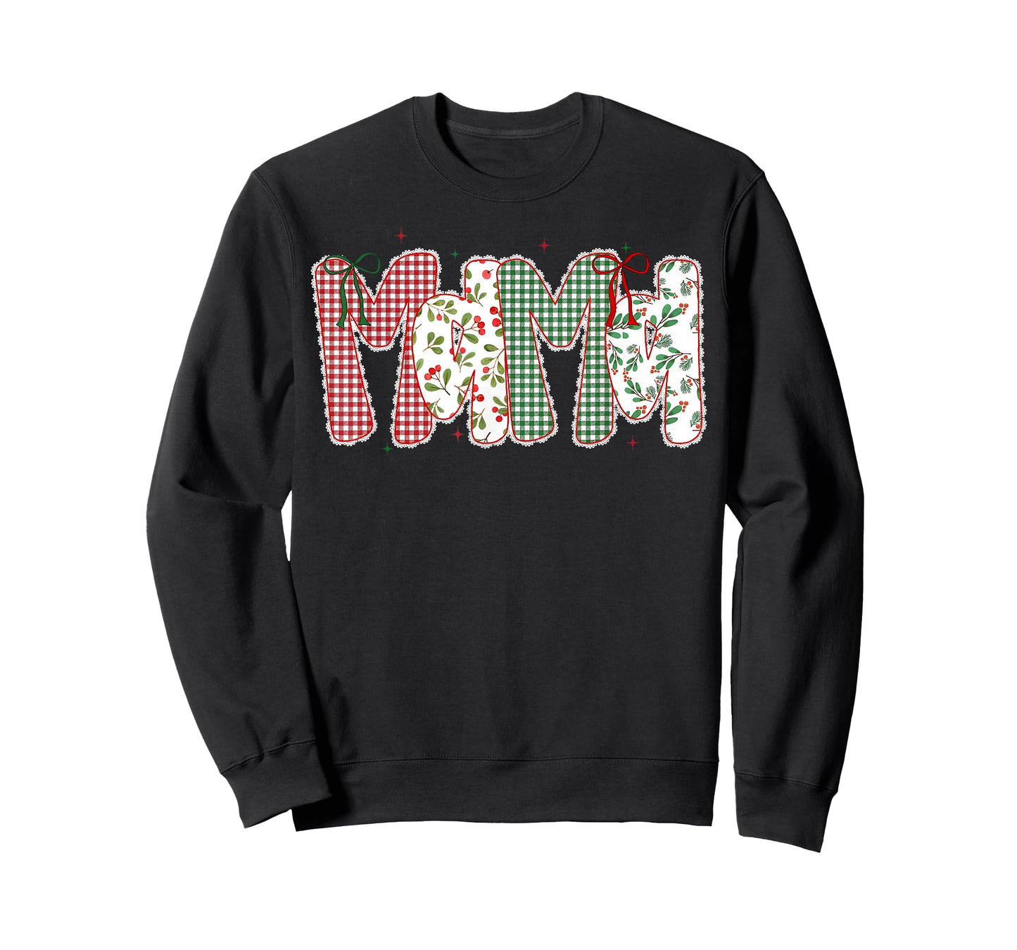 Mama Coquette Bow Xmas Pajamas Holiday Merry Christmas Mom T-Shirt
