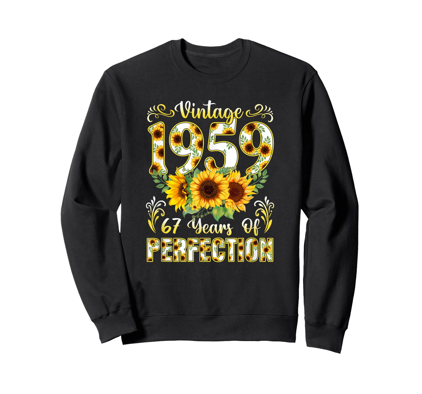 67 Year Old Vintage 1959 Sunflower 67th Birthday Girl Women T-Shirt