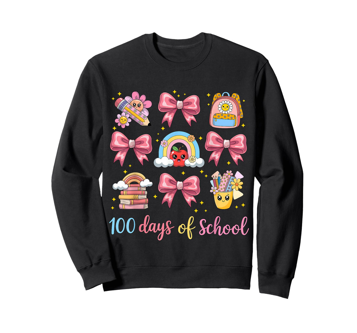 100 Days of School Coquette Bow Boy 100th Day of School Girl T-Shirt