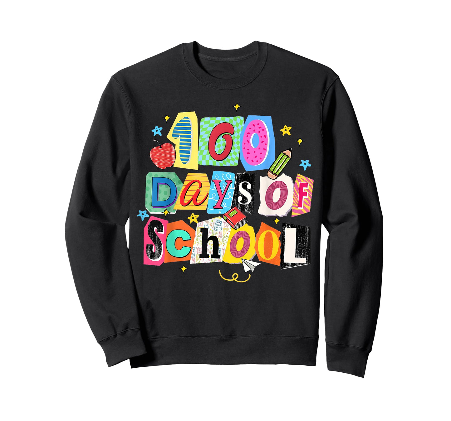 100 Days of School Colorful Letters Boy Girl Kids Teacher T-Shirt