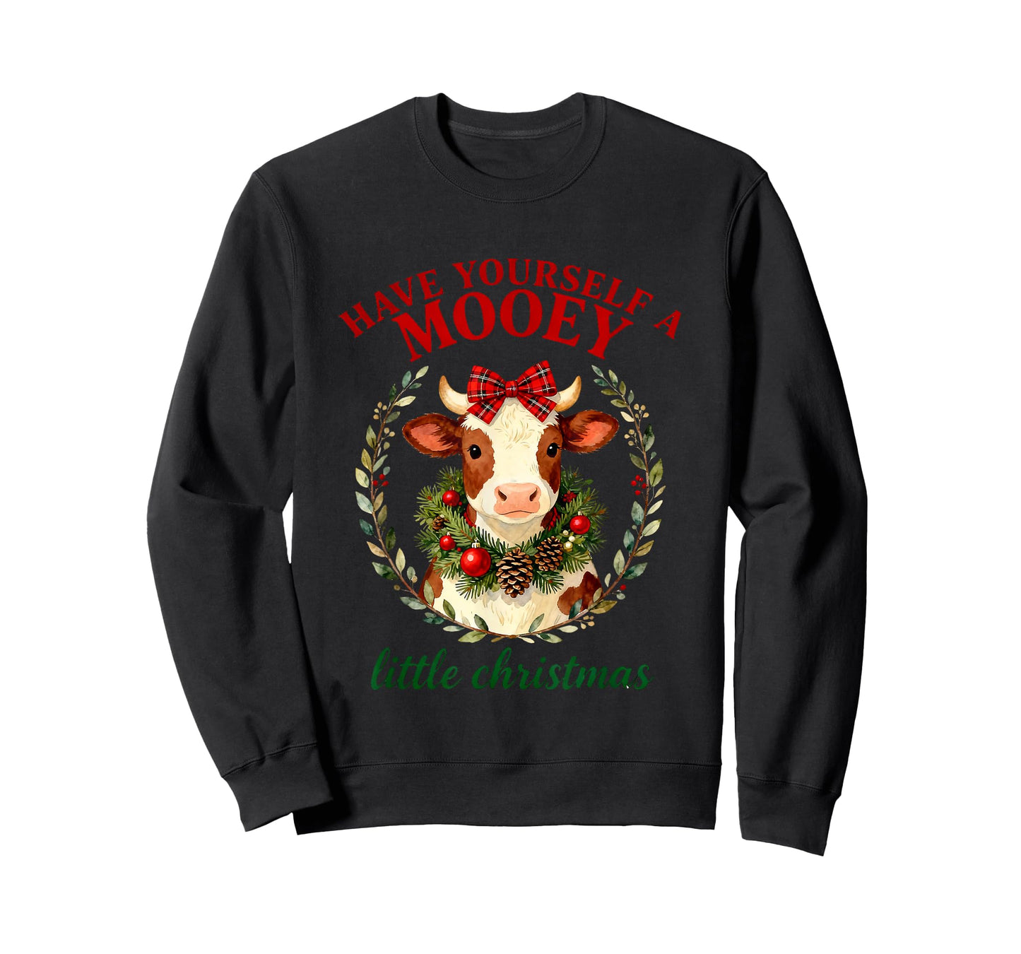 Christmas Vintage Small Town Western Cowgirl Highland Cow T-Shirt