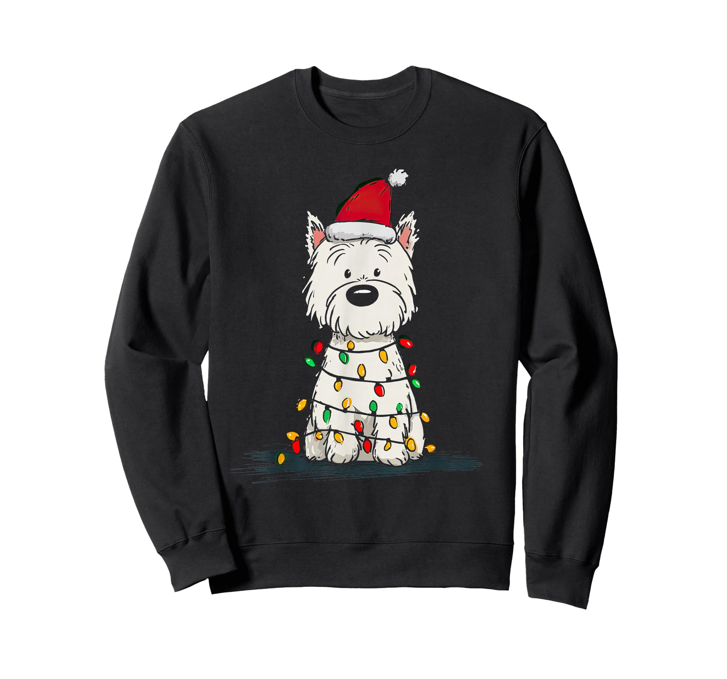 West Highland White Terrier Christmas Graphics Dog Lights T-Shirt