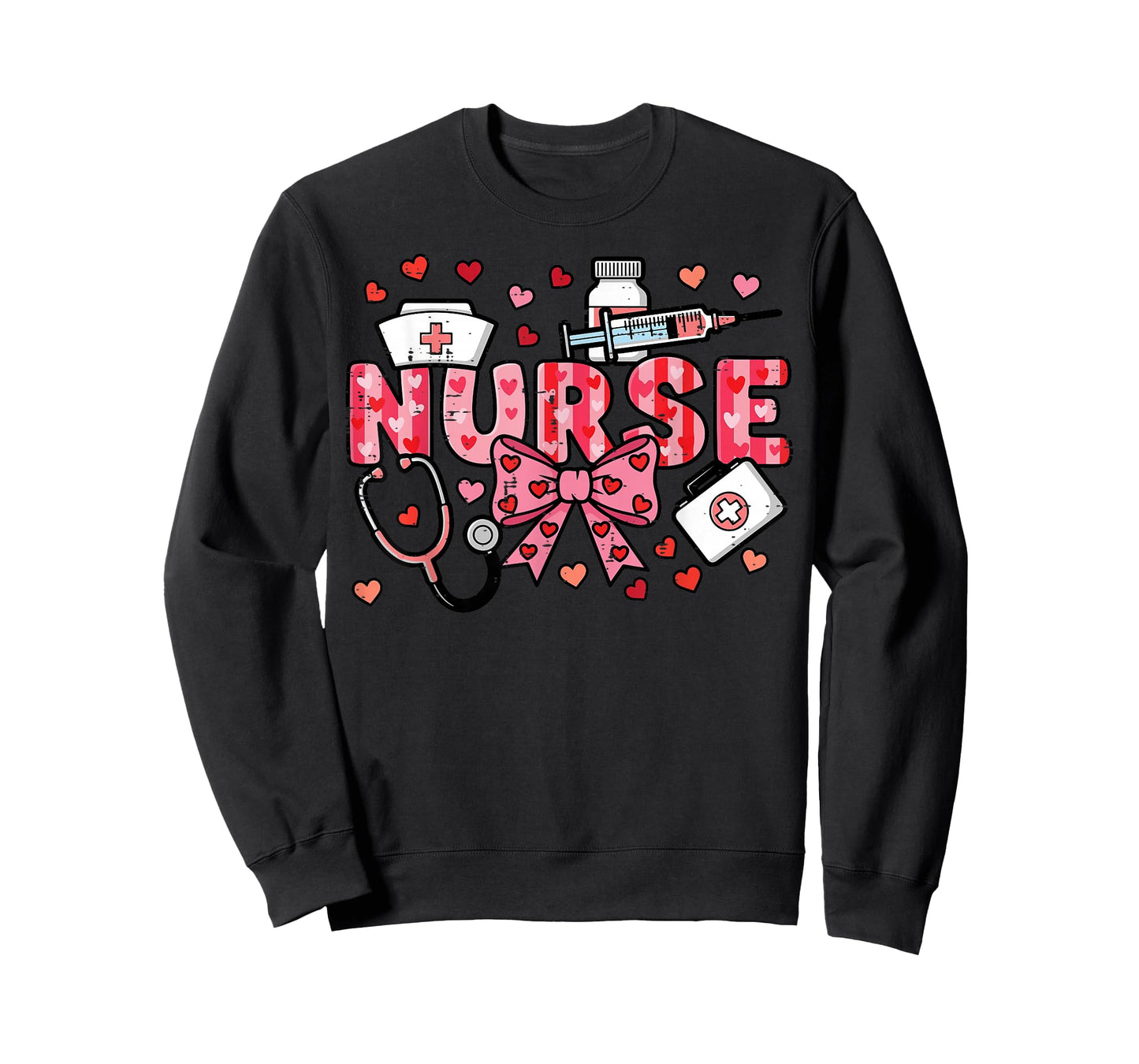 Valentines Day Nurse Plaid Stethoscope Scrub Top Women Men T-Shirt