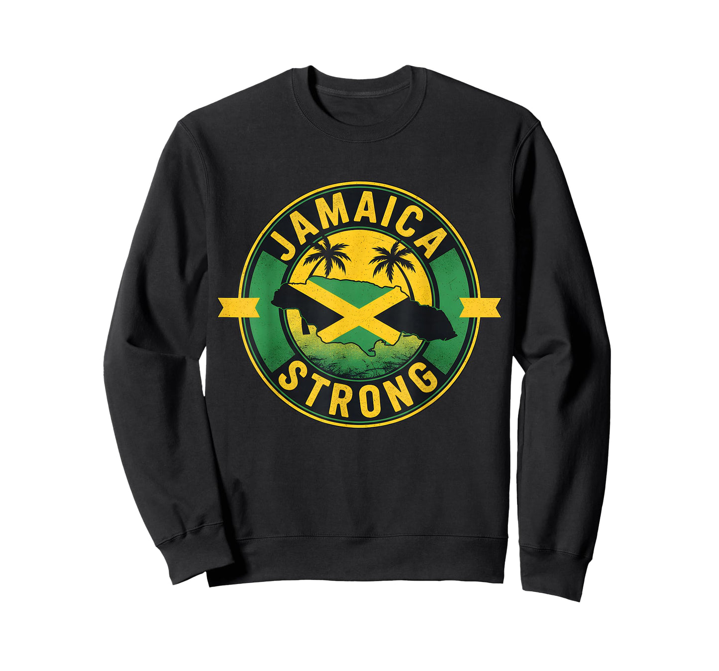 Jamaica Strong I Love Jamaican Flag Heart Women Men T-Shirt