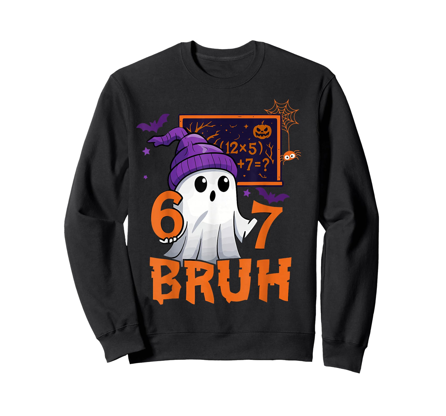 67 Teacher Halloween Ghost Six Seven Meme Math Equation Bruh T-Shirt