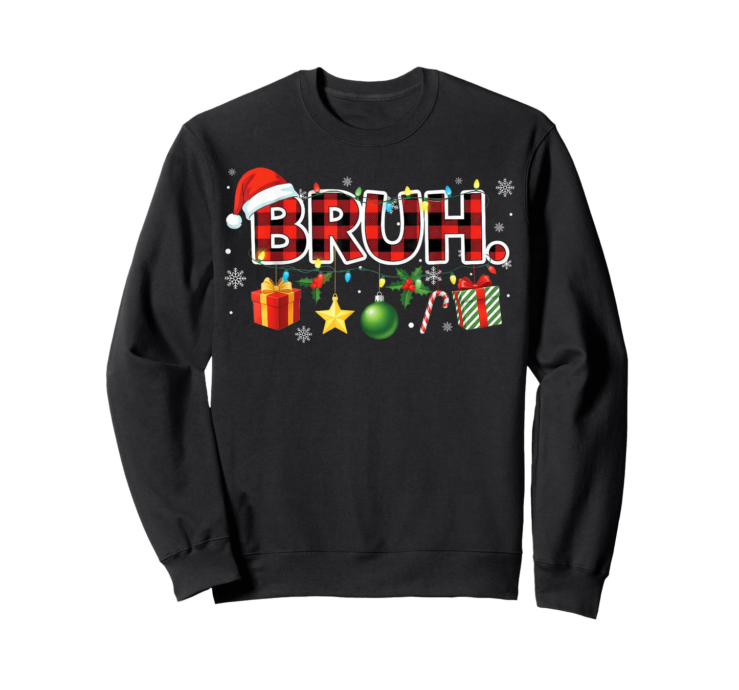 Bruh Christmas Teens Boys Xmas Kids Funny Christmas T-Shirt