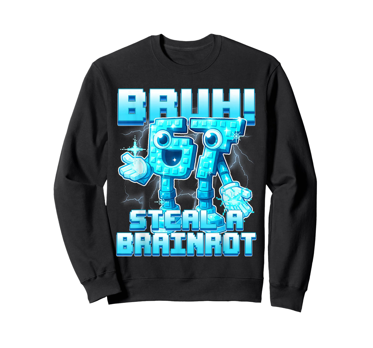 Bruh 67 Six Seven 6-7 Funny Brainrot Meme for Kids Teens T-Shirt