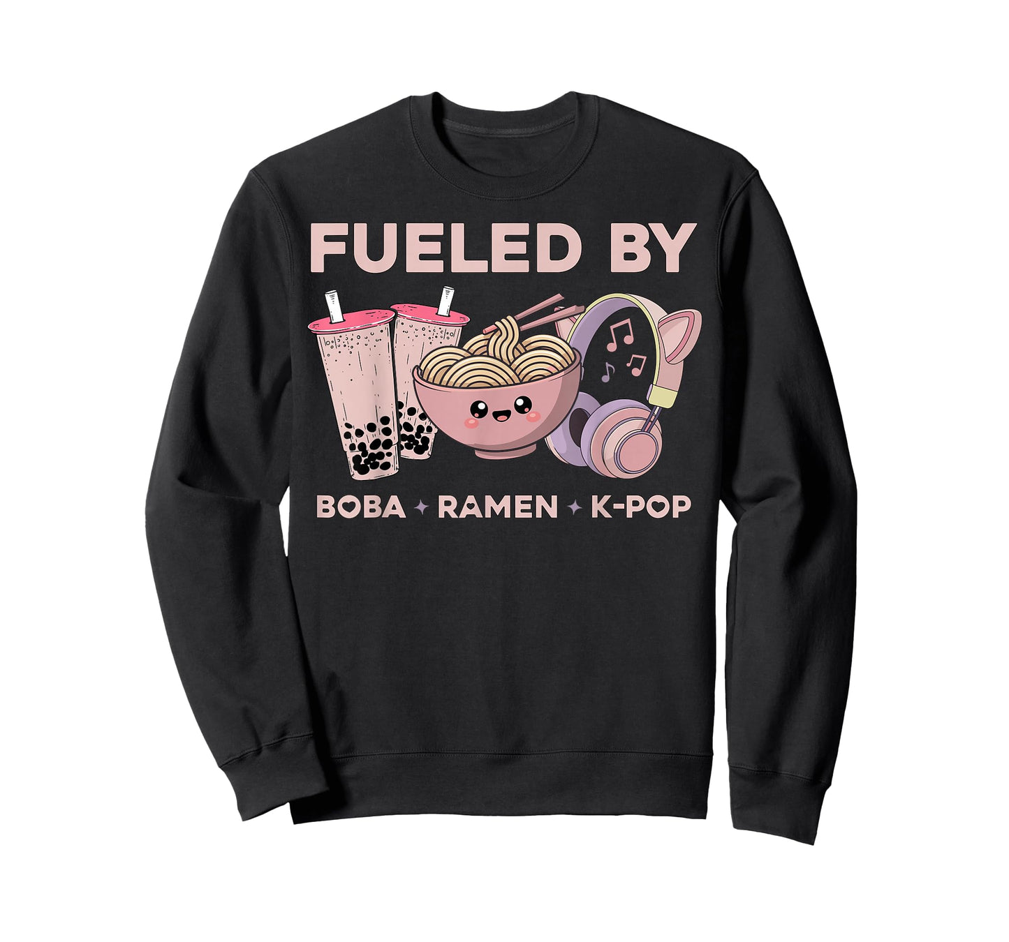 Ramen Kpop Fueled by Boba Ramen K-Pop Kawaii K Pop T-Shirt