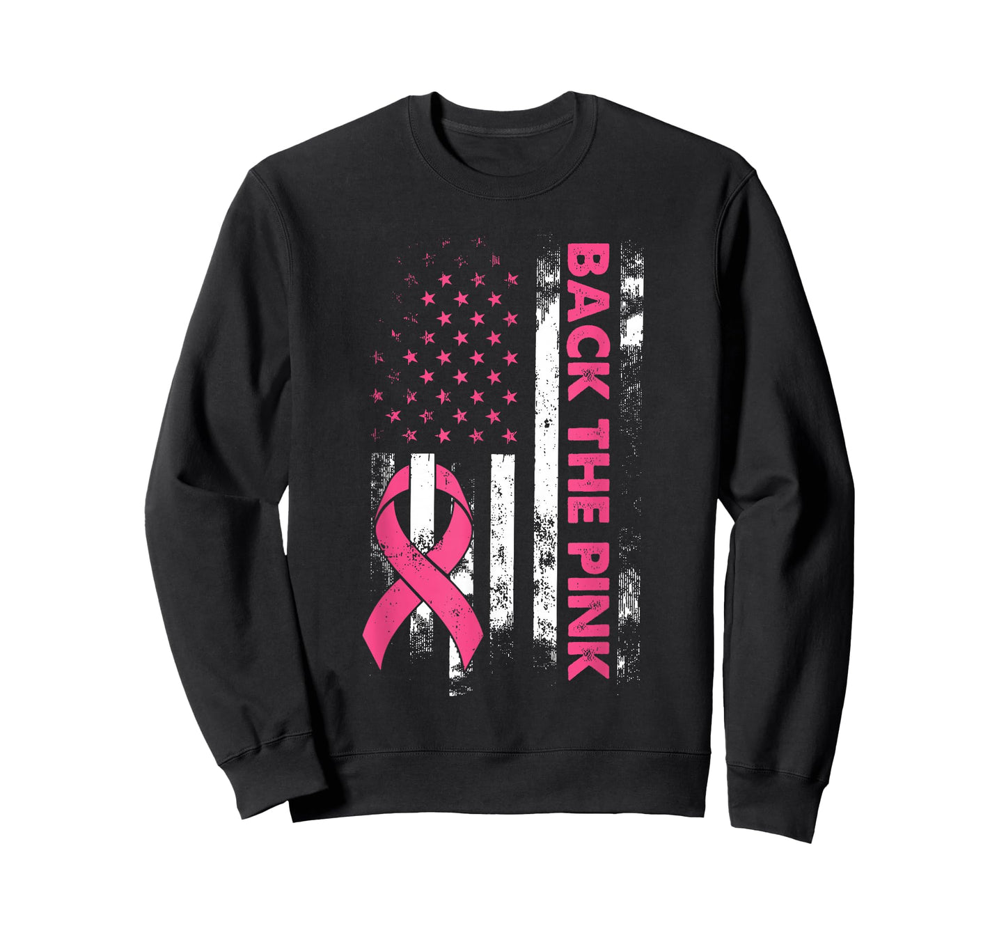 Back The Pink Us Flag Breast Cancer Awareness Women Men Kids T-Shirt