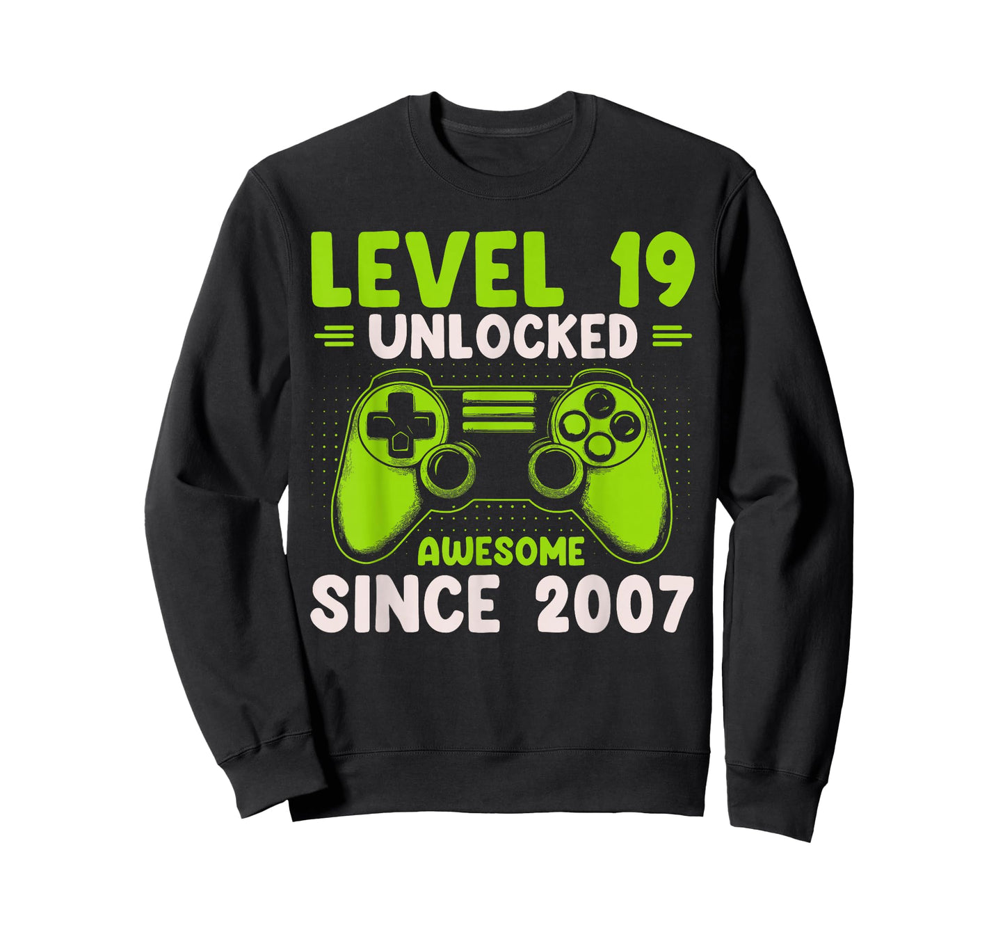 Level 19 Unlocked Awesome Since 2007 19th Birthday Gaming T-Shirt