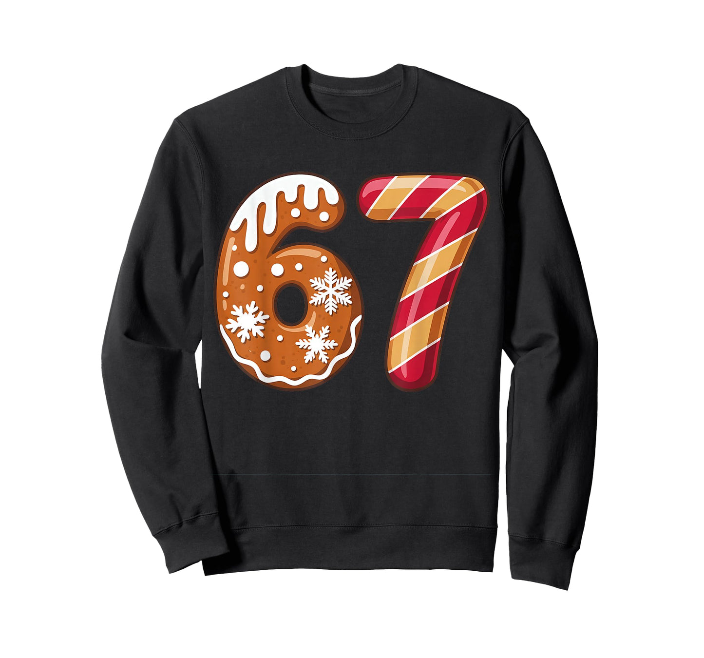 67 Six Seven 6-7 Gingerbread Candy Cane Christmas Kids T-Shirt