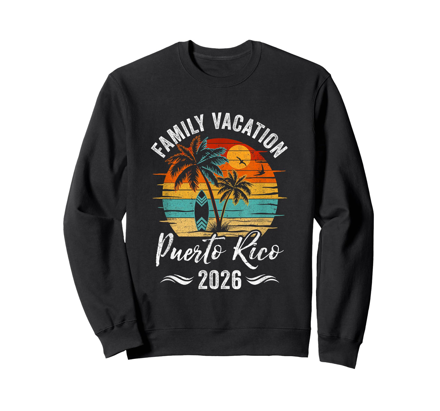 Family Vacation 2026 Vintage Puerto Rico Summer Matching T-Shirt