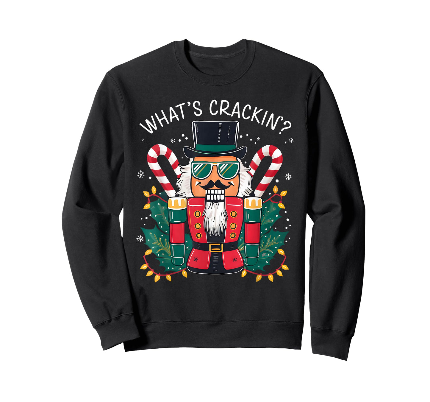 Christmas Nutcracker Whats Crackin Funny Xmas Men Women Kids T-Shirt