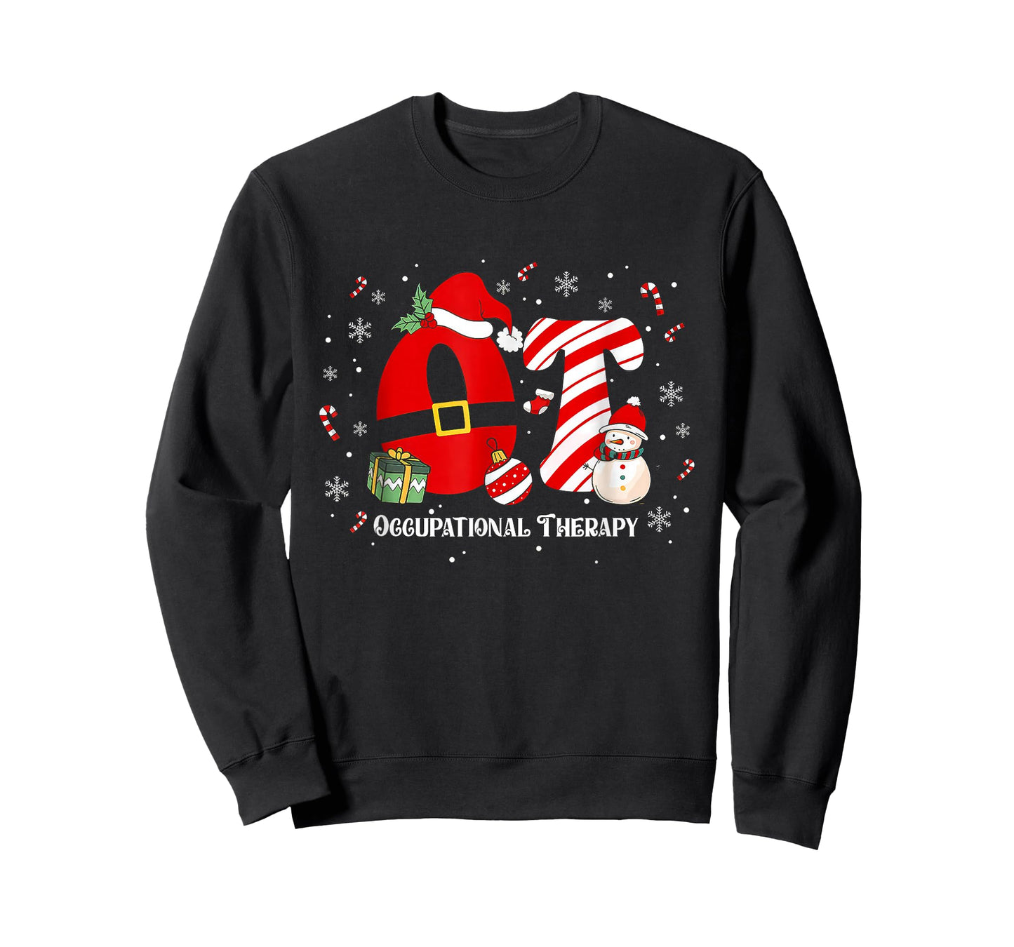 Funny Ot Nurse Occupational Therapy Santa Christmas Pajama T-Shirt