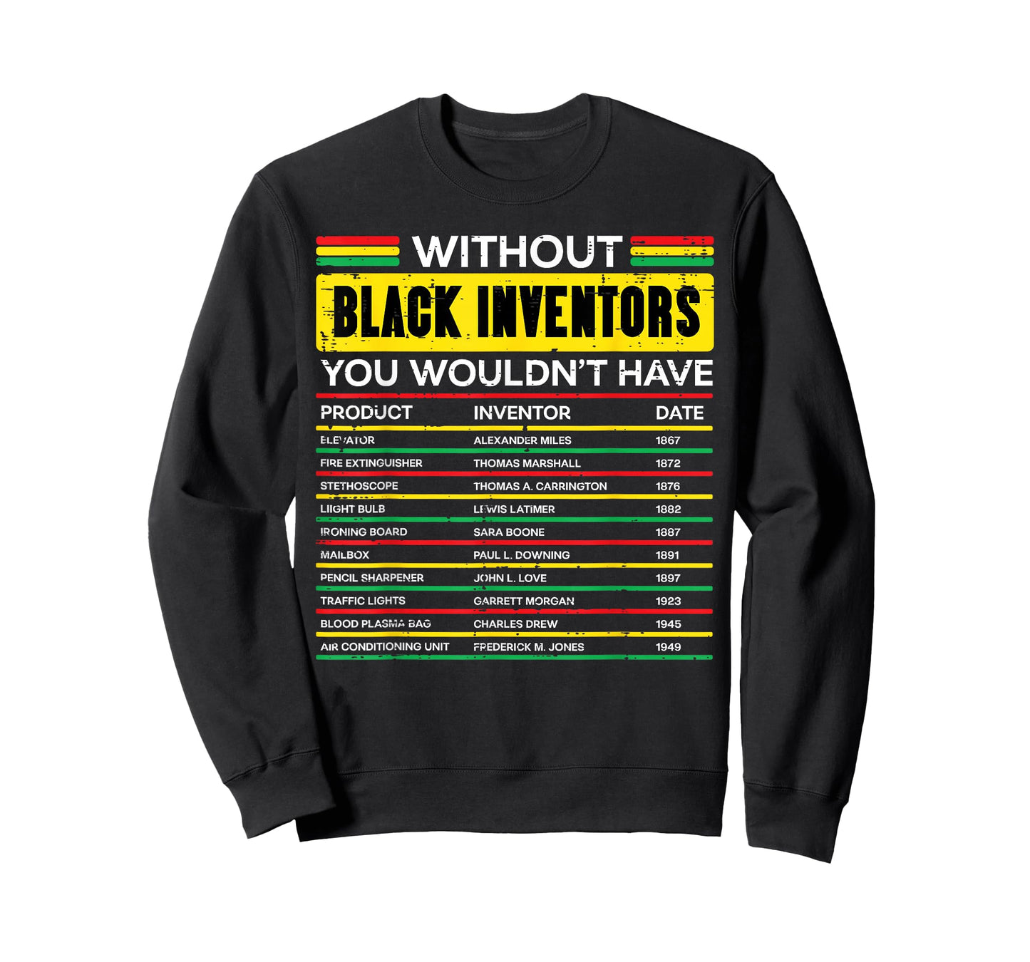 Without Black Inventors History Month African Men Women Kids T-Shirt
