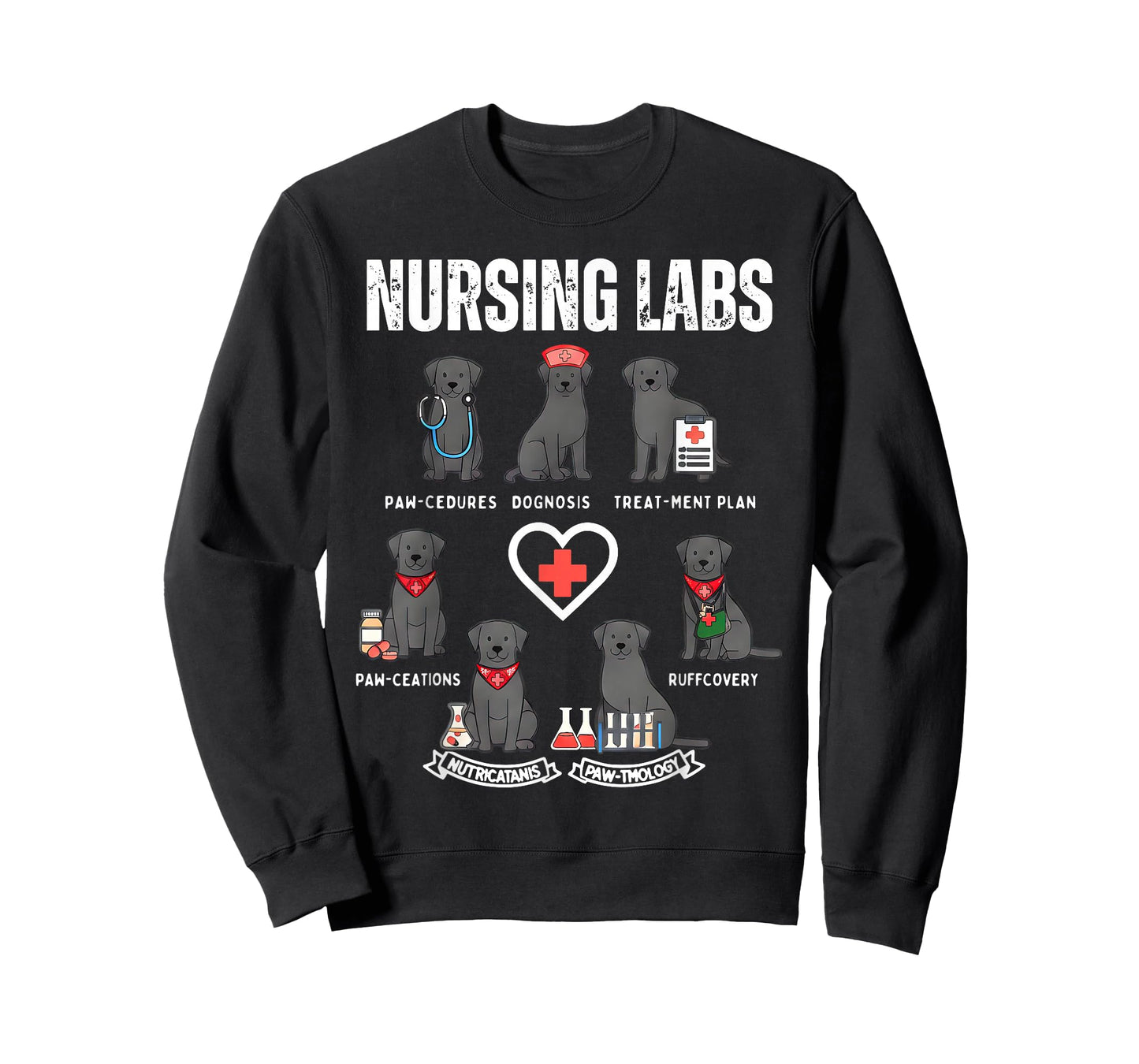 Labrador Retriever RN Nurse Lab Dogs Nursing Pups Medical T-Shirt