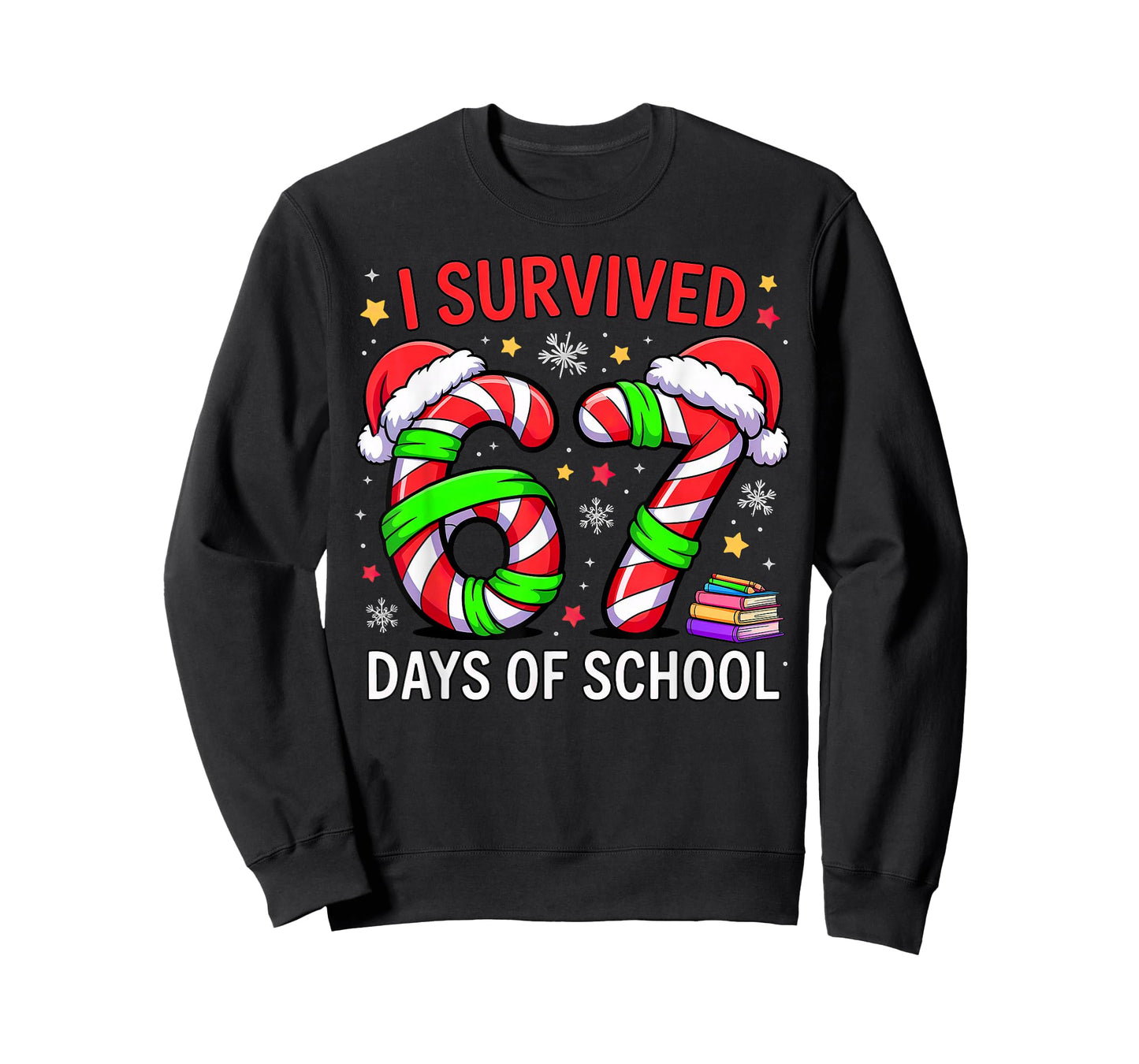 I Survived 67 Days of School Christmas T-Shirt