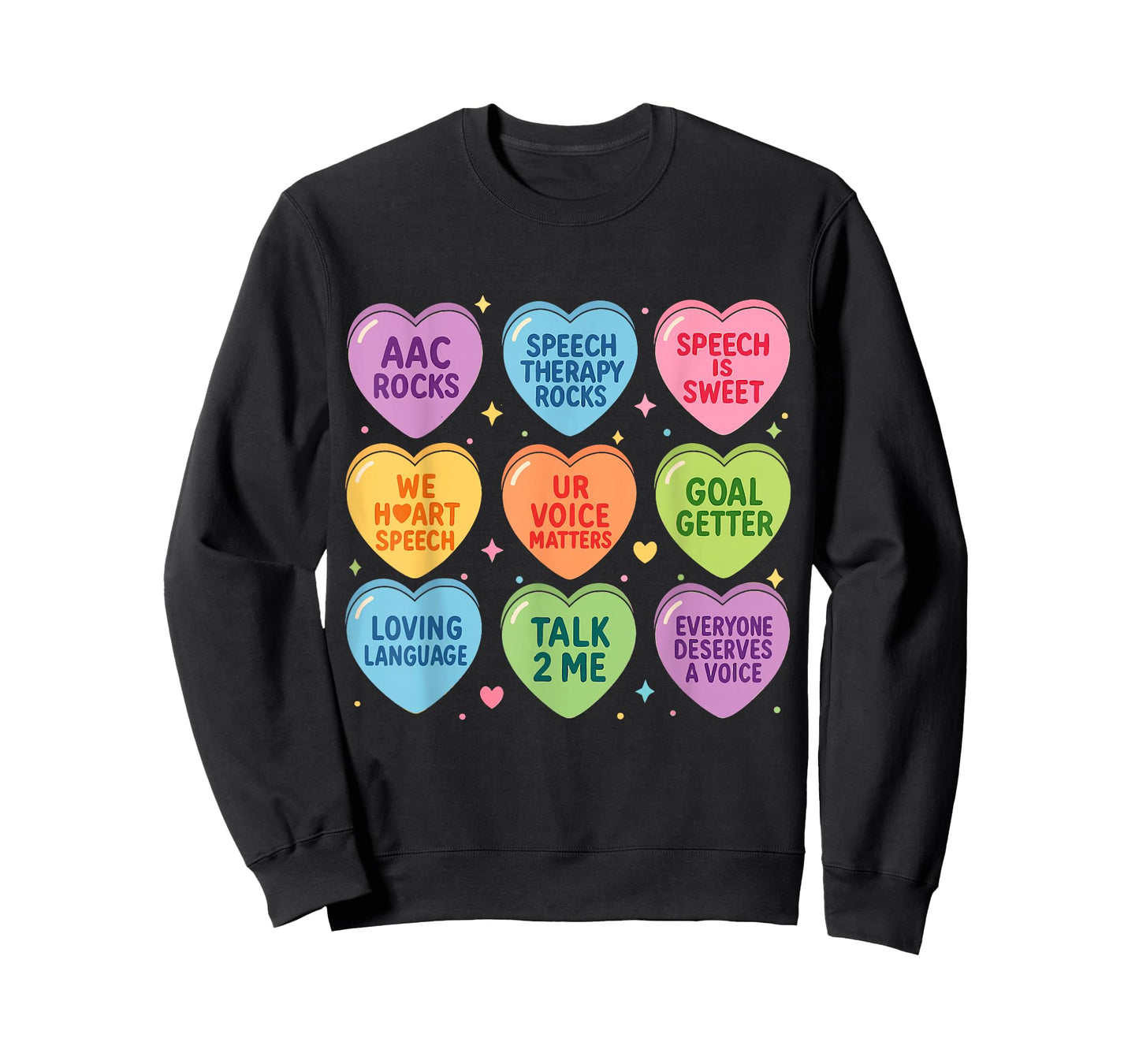 Speech Therapy Language Pathologist Autism Hearts Valentines T-Shirt